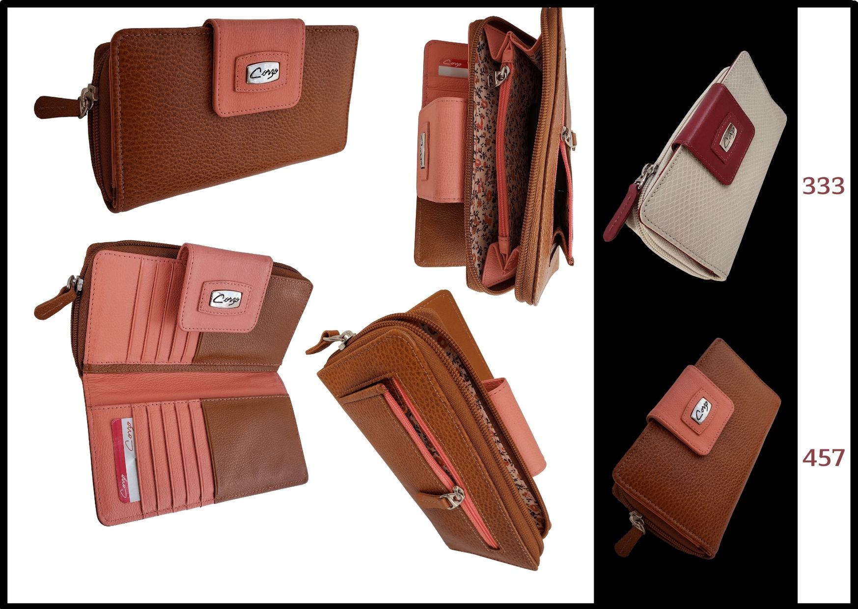 431B - Women's long leather wallet - Fine