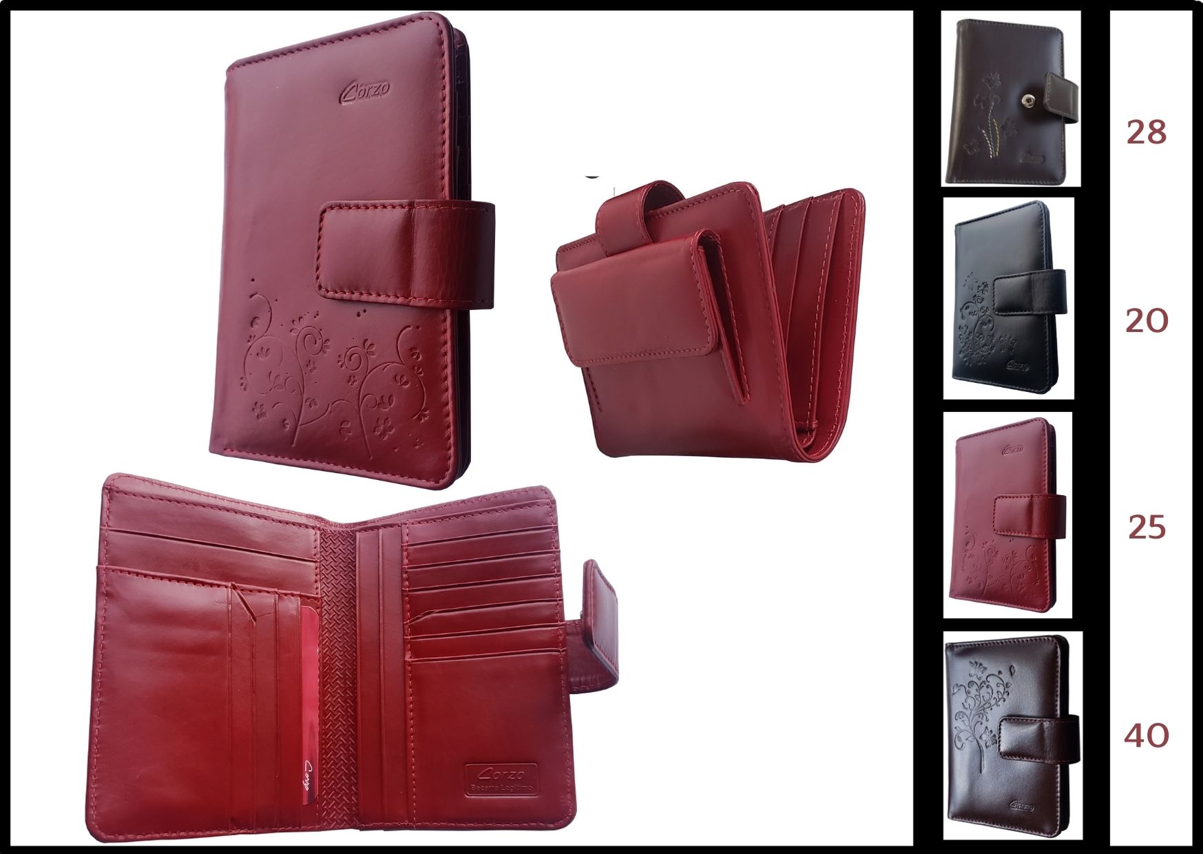 533B - Passport wallet in calfskin leather for women -Turín.