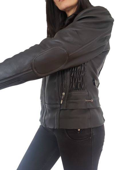 009V - Leather jacket for women - Sandy - Image 2