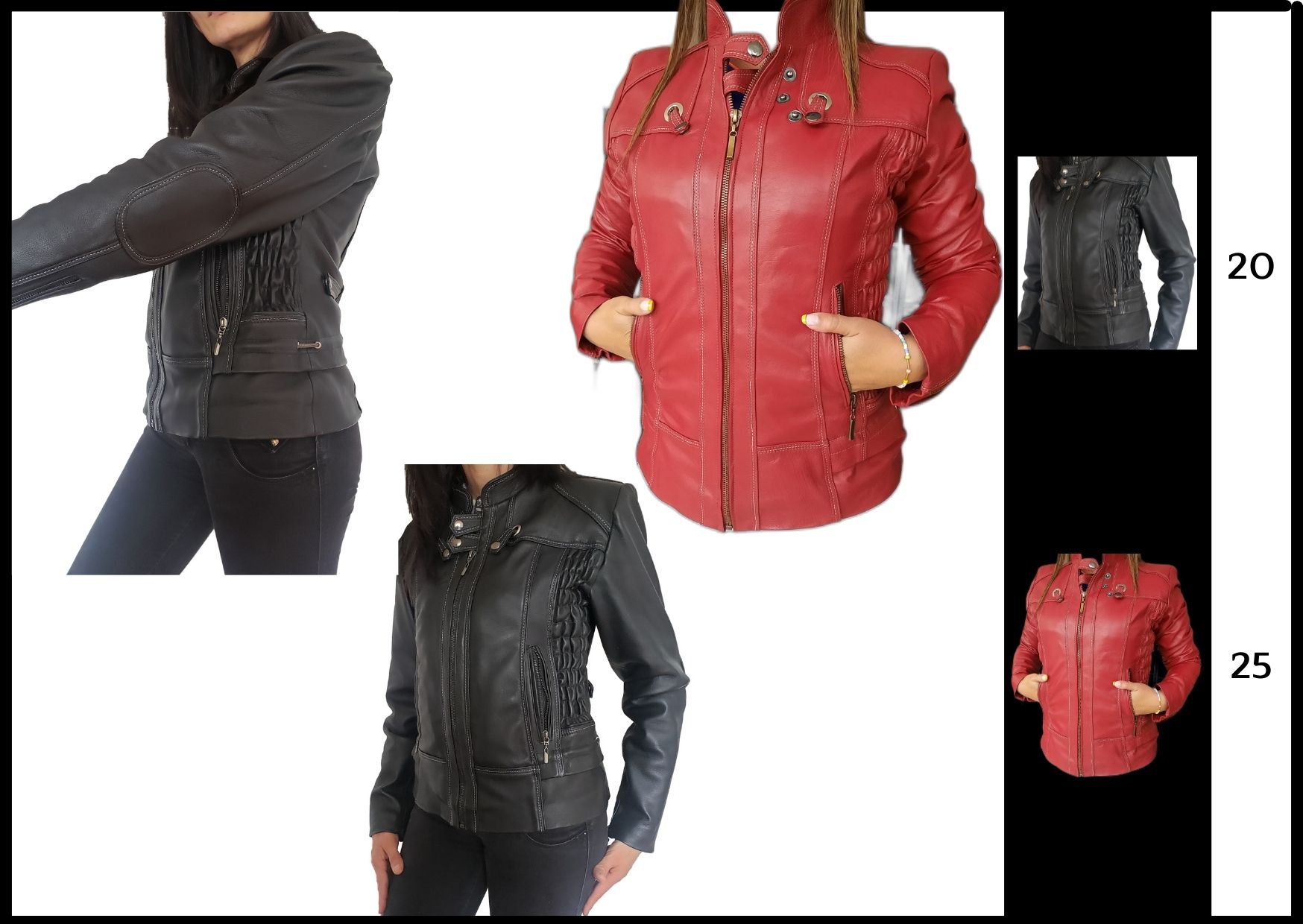 009V - Leather jacket for women - Sandy