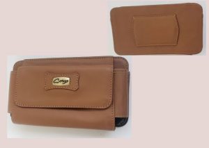 127 – Horizontal cell phone holder in leather – Cel4