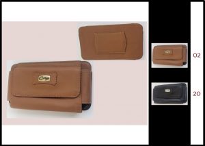 127 – Horizontal cell phone holder in leather – Cel4