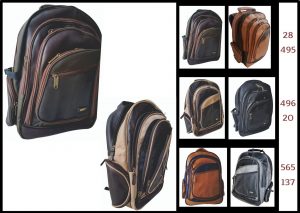 883B – Stylish Sport Bag in Leather and Canvas – Arco iris